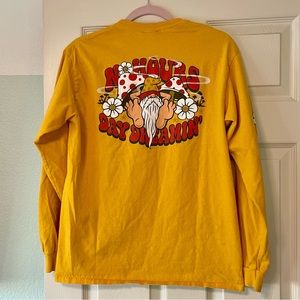 No Hours Day Dreamin' Unisex Long Sleeve Tee Gnome Mushroom Flower Smoke Graphic